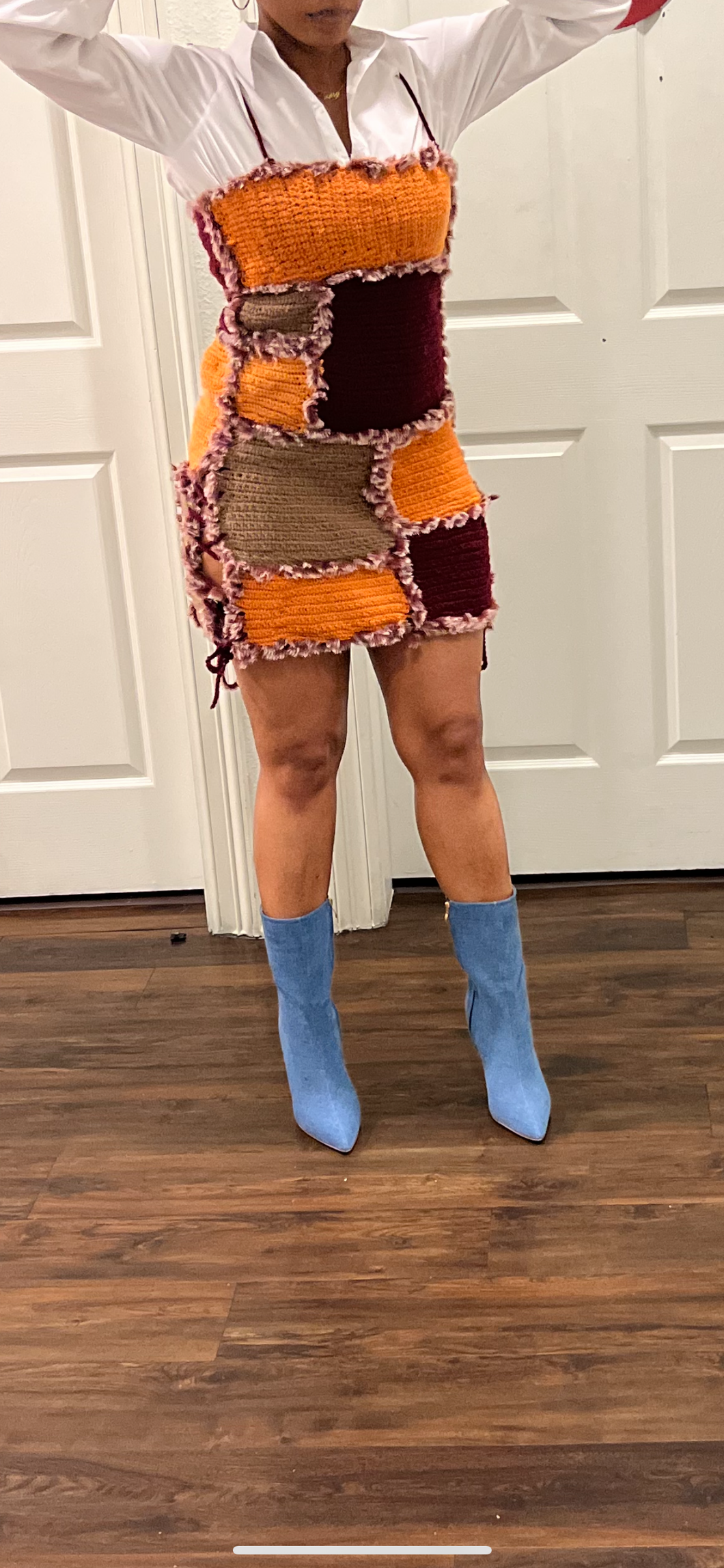 The Crochet Abstract Mini Dress